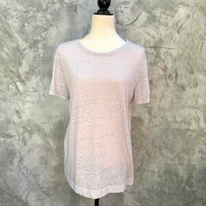 Lucky Lotus Crewneck Tissue Tee in Light Lavendar Sz M